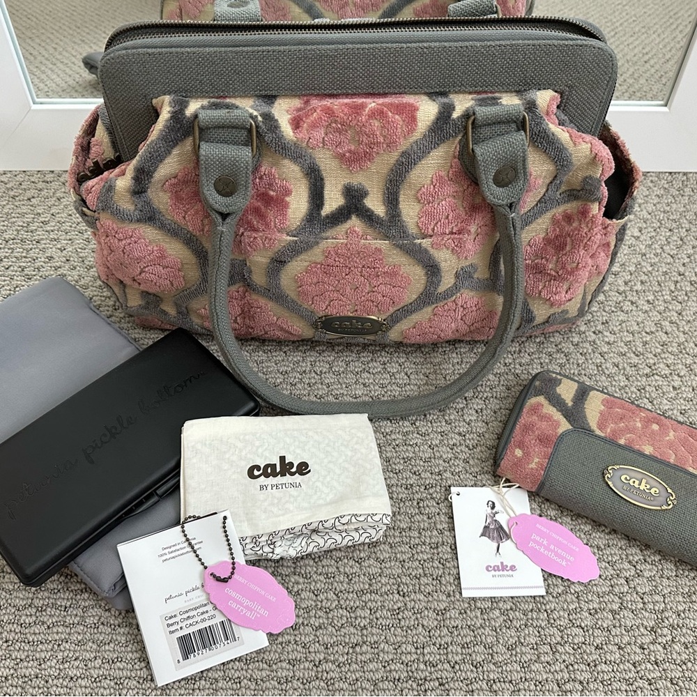 Cake by Petunia Cosmopolitan Carryall and Pocketbook - Diaper Bag and Wallet